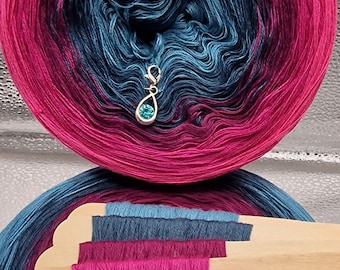 cotton/acrylic yarn cake, "GLAM", crochet/knitting yarn, ombre yarn, shawl yarn, mandala gradient yarn, fingering yarn, cake yarn, yarncake