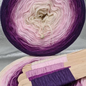 Gradient Yarn Cake, 50/50 cotton/acrylic yarn cake, &quot;ZETA&quot;, crochet/knitting yarn, ombre yarn, yarn cakes, fingering yarn cake, cake yarn