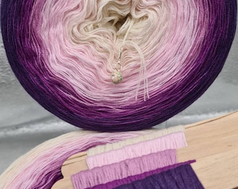Gradient Yarn Cake, 50/50 cotton/acrylic yarn cake, "ZETA", crochet/knitting yarn, ombre yarn, yarn cakes, fingering yarn cake, cake yarn