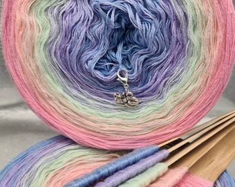 Gradient Cotton Acrylic Yarn Cake, "JOSIE" Ombre Yarn