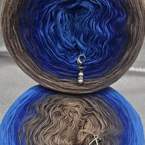 Gradient Yarn Cake, 50/50 cotton acrylic, &quot;SOMBER&quot;, crochet/knitting yarn, ombre yarn, shawl yarn, mandala gradient yarn