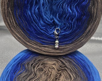 Gradient Yarn Cake, 50/50 cotton acrylic, "SOMBER", crochet/knitting yarn, ombre yarn, shawl yarn, mandala gradient yarn
