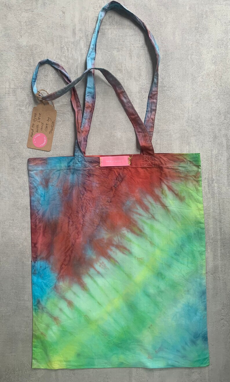 Hand TieDyed Tote Bag made with Love and Care Hand TieDyed Tote Bag made with Love and Care