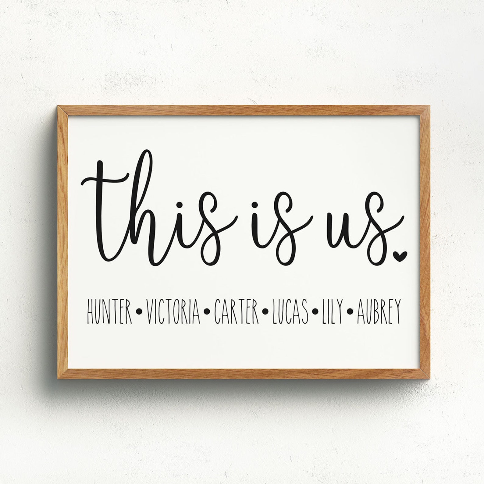 This Is Us Sign Personalized With Names Wall Decor Wall Etsy