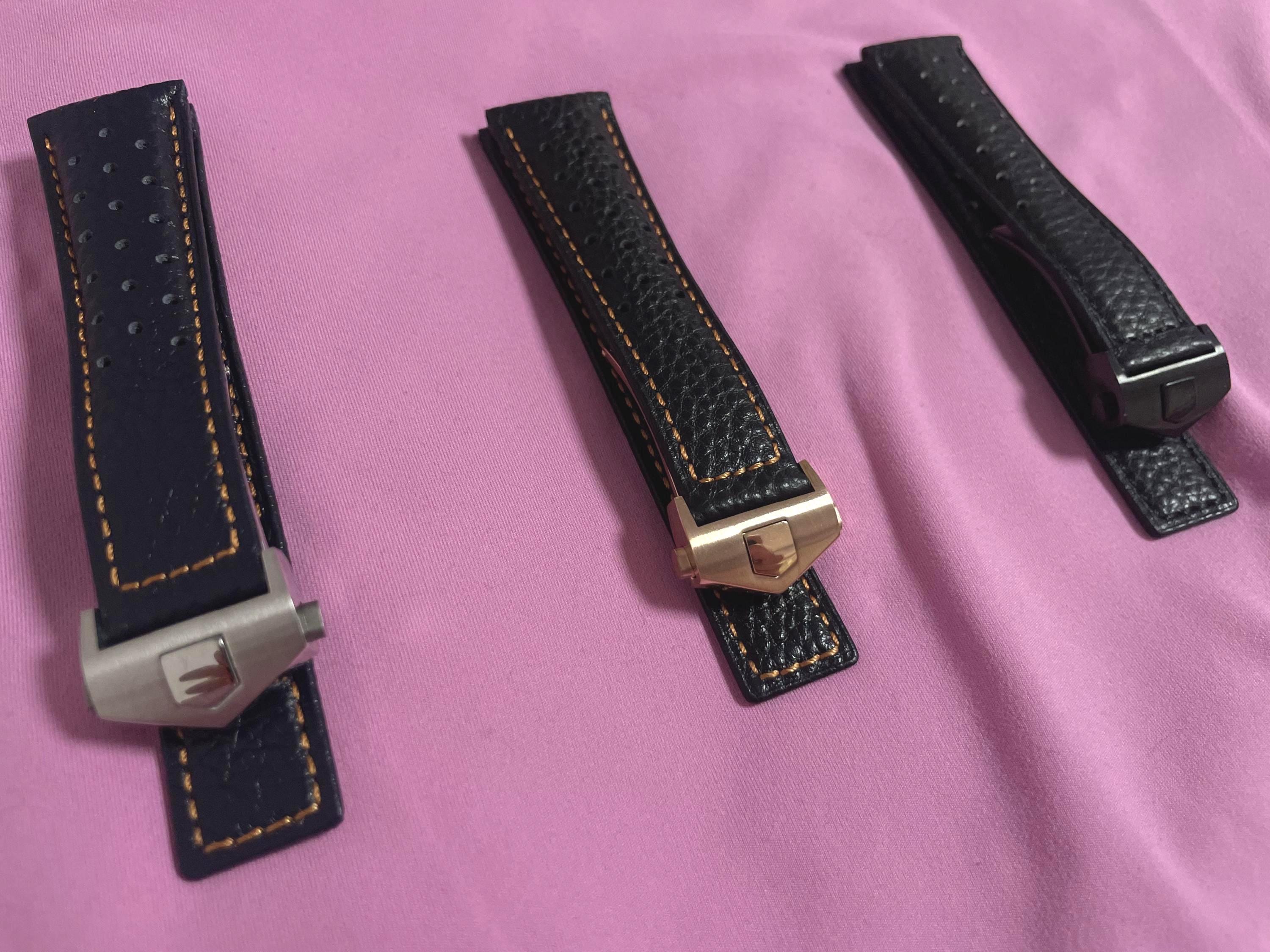 Leder Armband Für TAG Heuer F1 Monaco - 20/22/24mm Mit Faltschließe