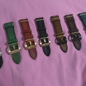 Strap for Omega Vintage Italian Leather Watch Band 18mm 19mm 20mm 21mm 22mm 24mm