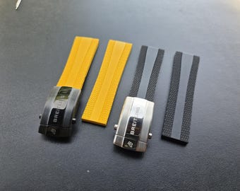 FKM Kautschukband für Breitling Avenger, Navitimer, Superocean - 22/24 mm