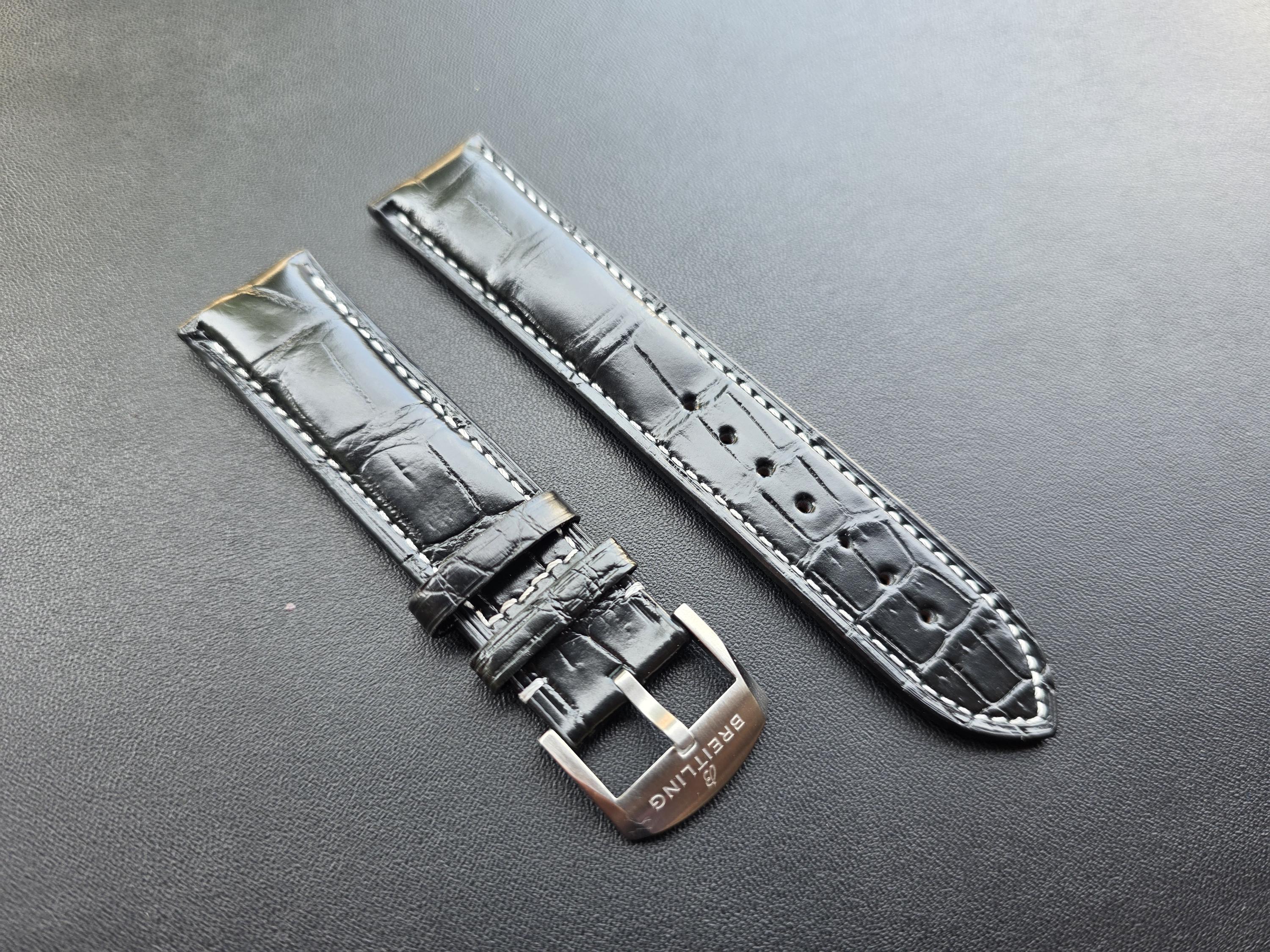 Alligator Leather Strap for Breitling All Models - 22/24mm - Etsy