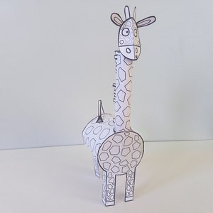 Paper Animals activité dartisanat imprimable pour les enfants, téléchargement numérique de coloriage et dartisanat, SVG facile à faire des modèles image 5