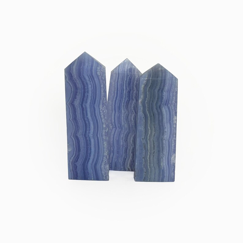 Crystal Towers, Crystal Points, Amethyst, Blue Lace Agate, Flower Agate, Green Aventurine, Howlite, Moonstone, Rose Quartz, Sardonyx, Blue Lace Agate