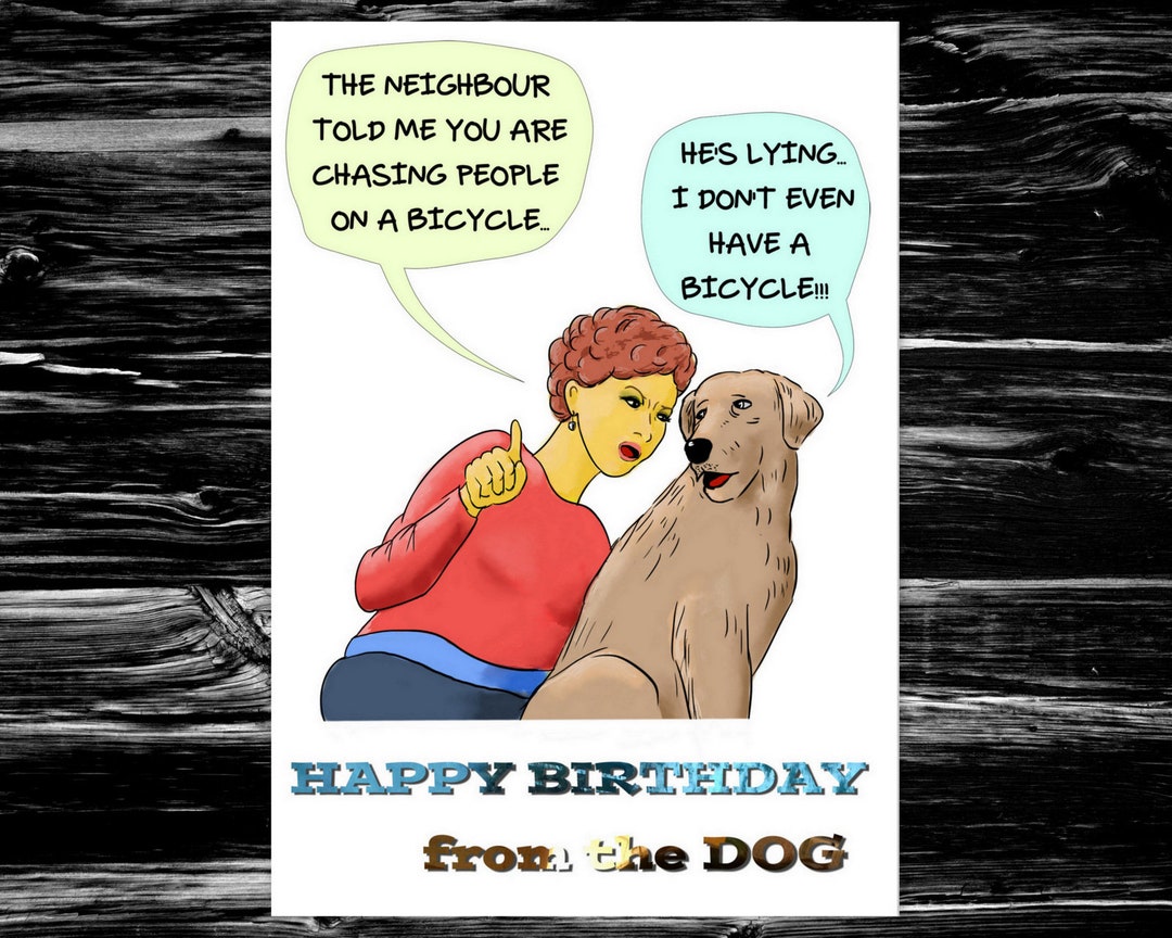 FUNNY Happy Birthday From THE DOG Card for Him Her Men Women - Etsy UK