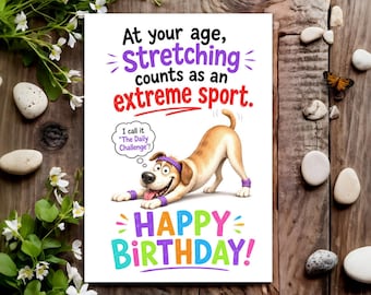 Funny Birthday Card for Him, Her, Men, Women, Male, Female - Extreme Sport