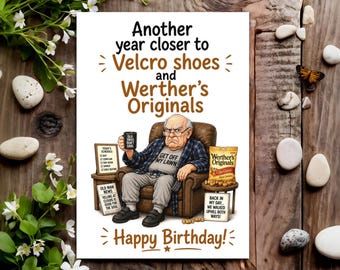 Funny Birthday Card - Joke Humour for Him, Men, Male - Another Year Closer