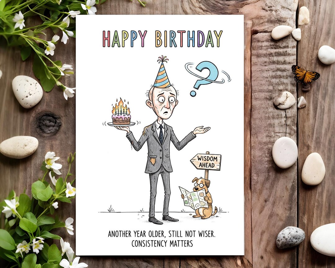 Funny Birthday Card - Joke Humour for Him, Men, Male - Consistency ...