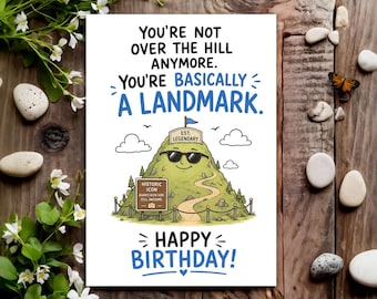 Funny Birthday Card for Him, Her, Men, Women, Male, Female - Landmark