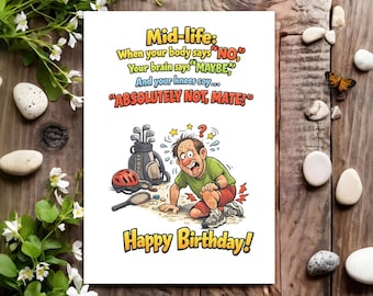 Funny Birthday Card - Joke Humour for Him, Men, Male - Absolutely Not