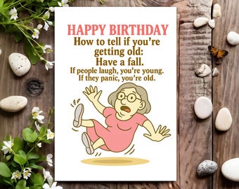 Funny Birthday Card - Joke Humour for Her, Women, Female - How To Tell