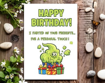 Funny Birthday Card - Joke Humour for Him, Her, Men, Women, Male, Female - I Farted