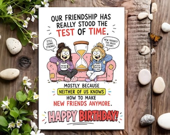 Friend Funny Birthday Card Joke Humour for Her, Women - Test of  Time