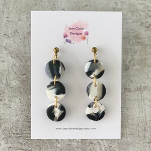 Schwarz Weiß Durchscheinend Dangles