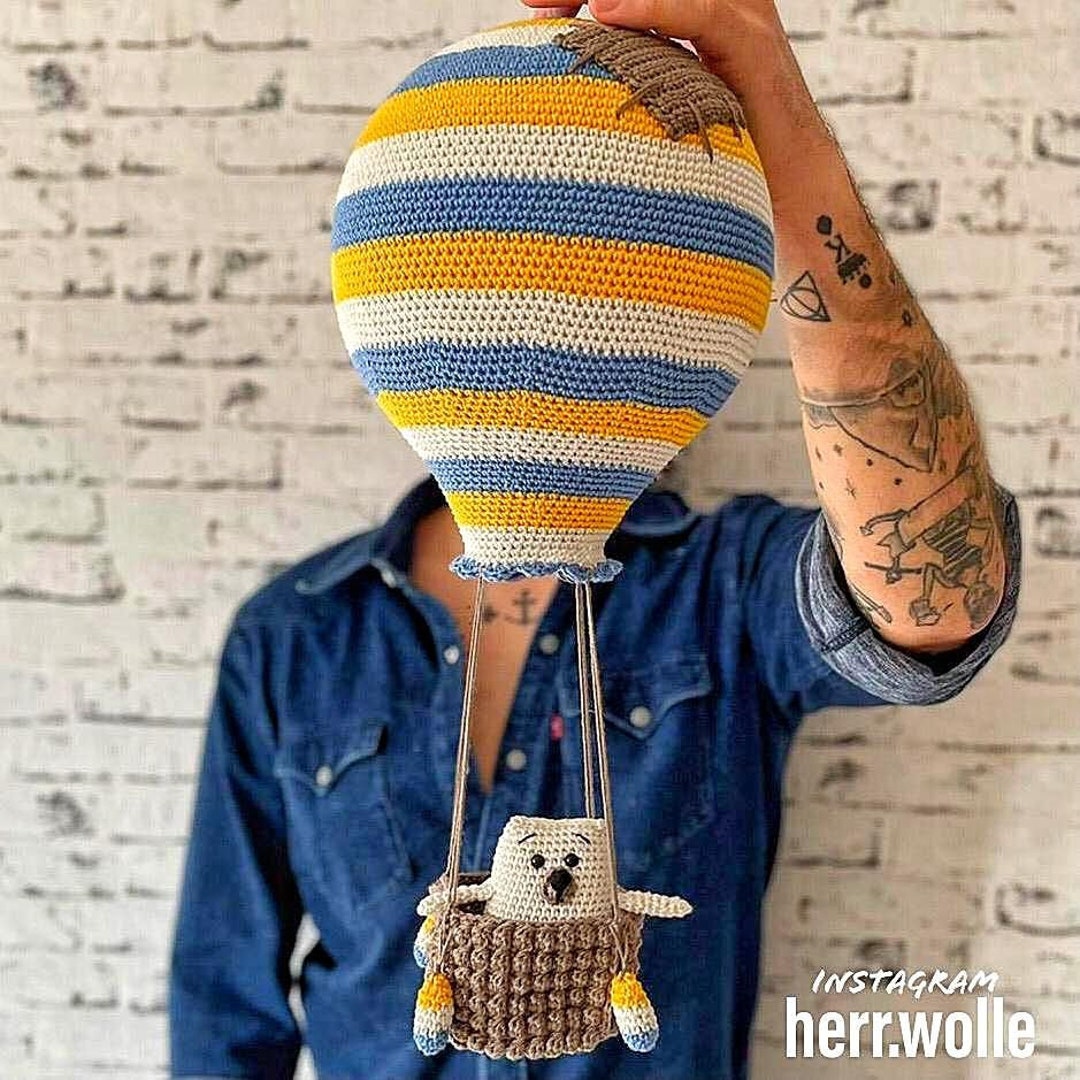 Hot Air Balloon English Pattern Etsy