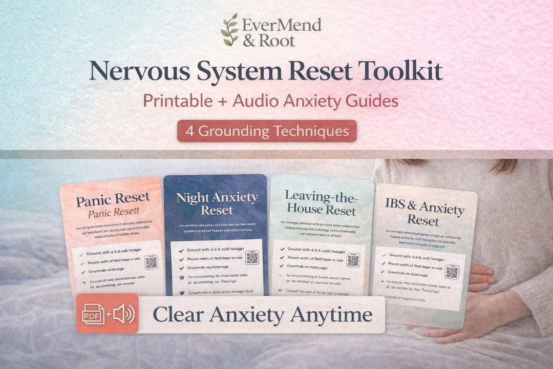 Nervous System Reset Toolkit – 4 Anxiety Grounding Guides (printable ...