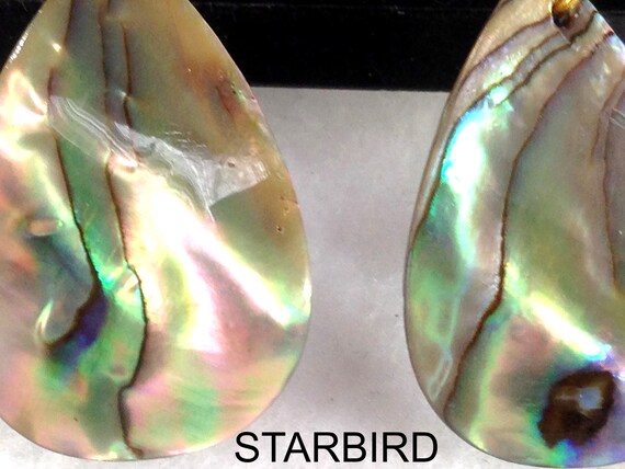 Abalone sea shell dangle earrings - image 6