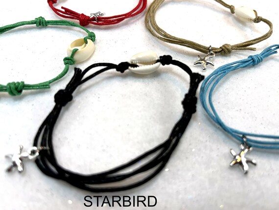 5 Adjustable Cowrie Shell Bracelets - image 3