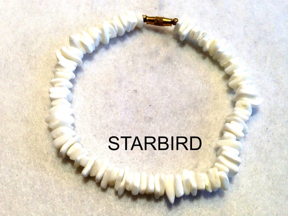 White sea shell puka necklace, bracelet or anklet - image 6