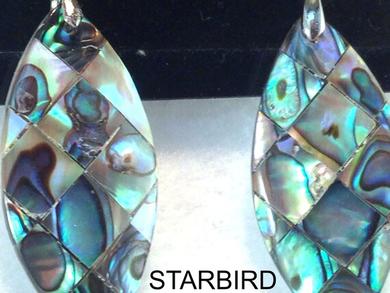 Abalone Mosaic  inlay sea shell dangle earrings - image 10