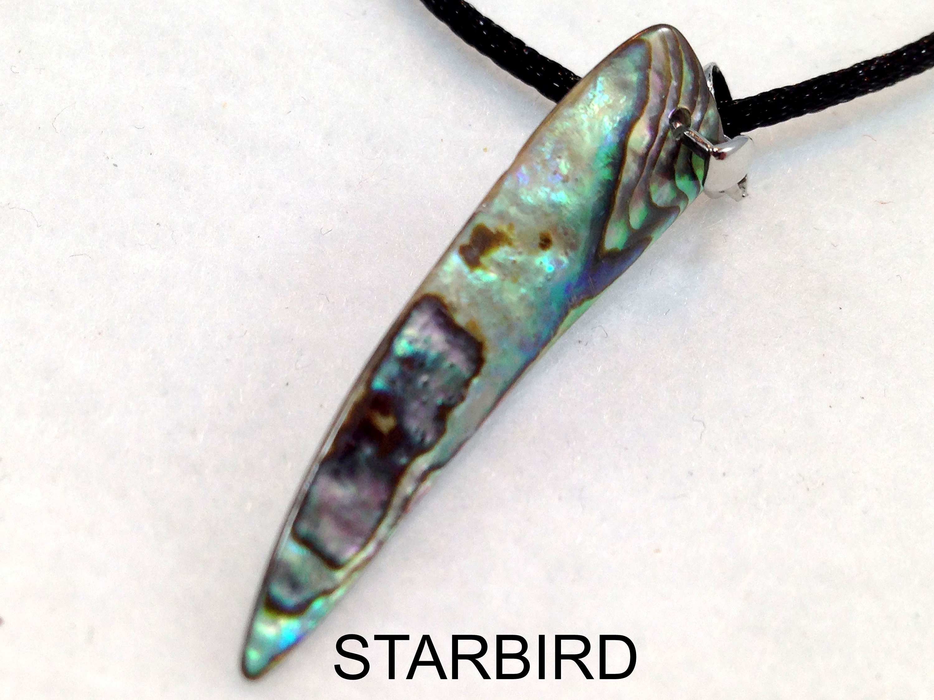 ABALONE or  MOTHER of PEARL  Horn  pendant, necklace