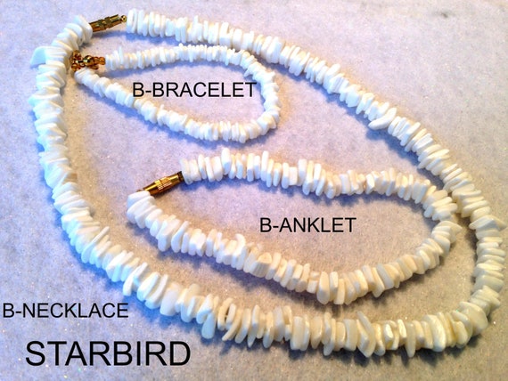 White sea shell puka necklace, bracelet or anklet - image 2
