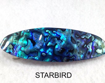 Abalone, paua sea shell hair barrette