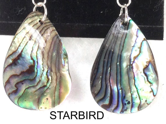 Abalone sea shell dangle earrings - image 8