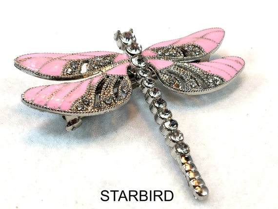 ENAMEL DRAGONFLY   hair barrette - image 3