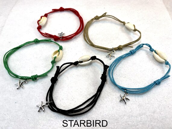 5 Adjustable Cowrie Shell Bracelets - image 2