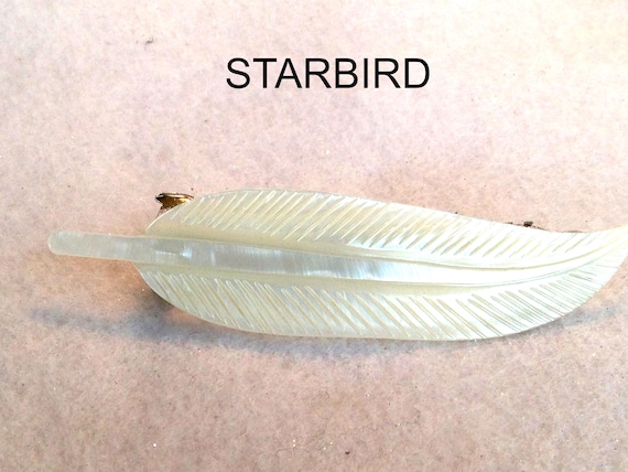 WHITE MOTHER of PEARL Hair Barrette 80 display picture 1