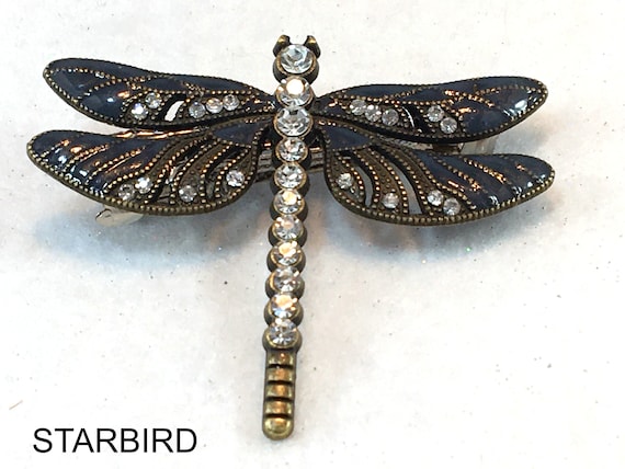 ENAMEL DRAGONFLY   hair barrette - image 6