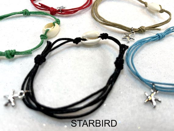 5 Adjustable Cowrie Shell Bracelets - image 1