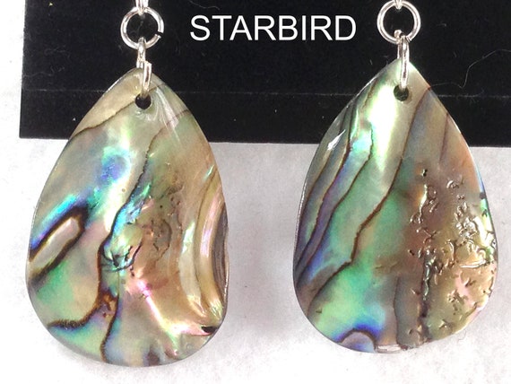 Abalone sea shell dangle earrings - image 9