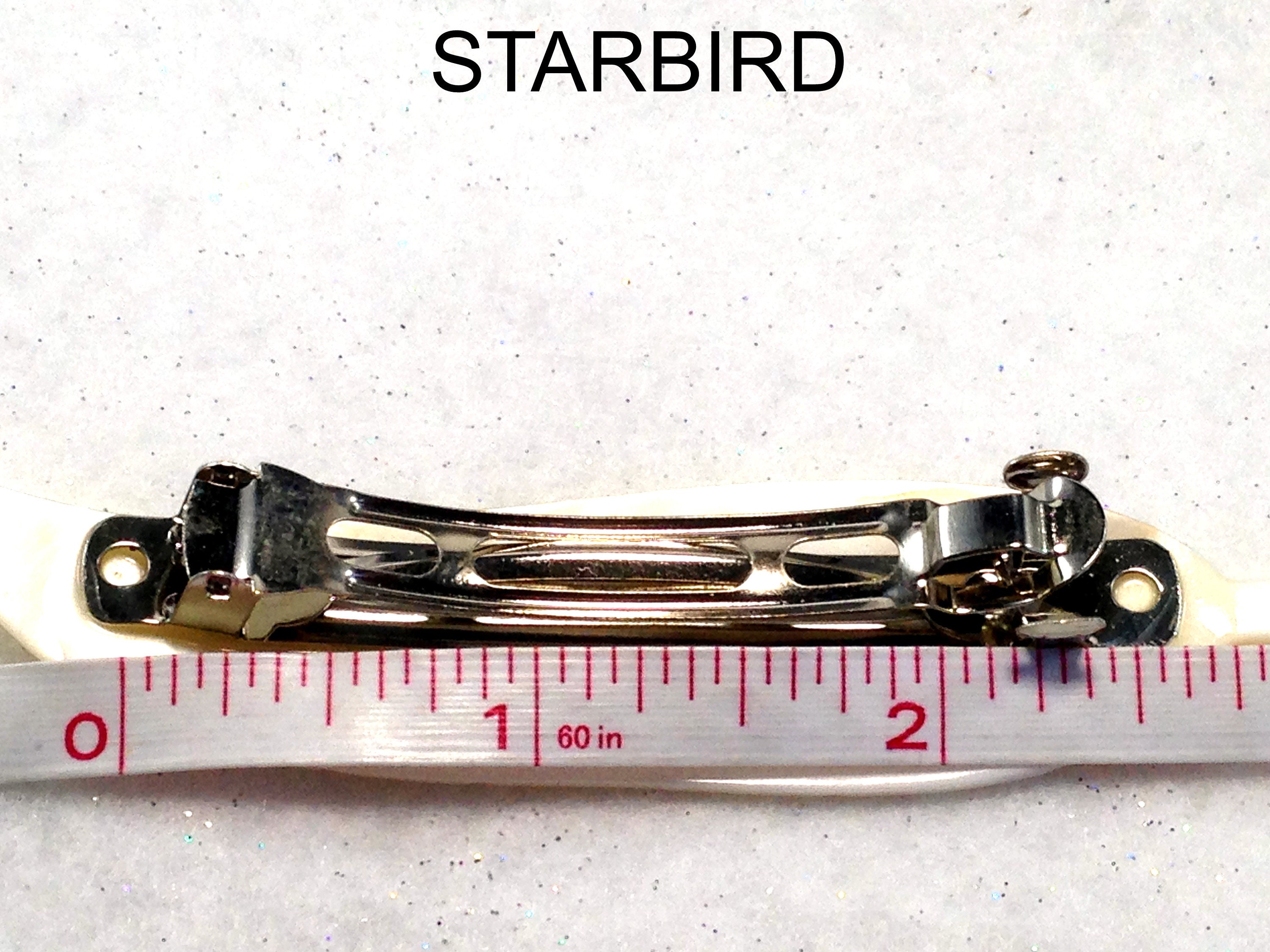 WHITE MOTHER of PEARL Hair Barrette 80 display picture 2
