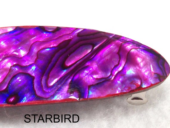 Abalone, paua sea shell hair barrette - image 3