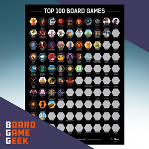 Top 100 Board Games [2022 BGG Edition] Scratch Poster - Wall Decor