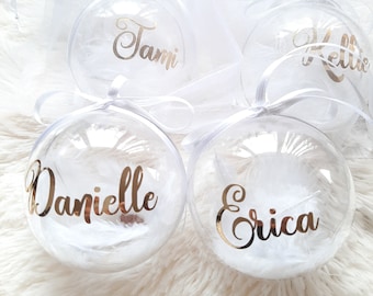 Personalized Christmas ornaments with name, Christmas monogram ornament