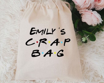 Personalized crap bag friends small favor bag for bachelorette party