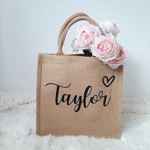 Beach Jute Bag-Personalized Beach Bridesmaid Bag Beach Tote Bags-Personalized Bridesmaid Jute Bag