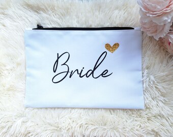 Clearance Bride makeup bag, Bride cosmetic bag