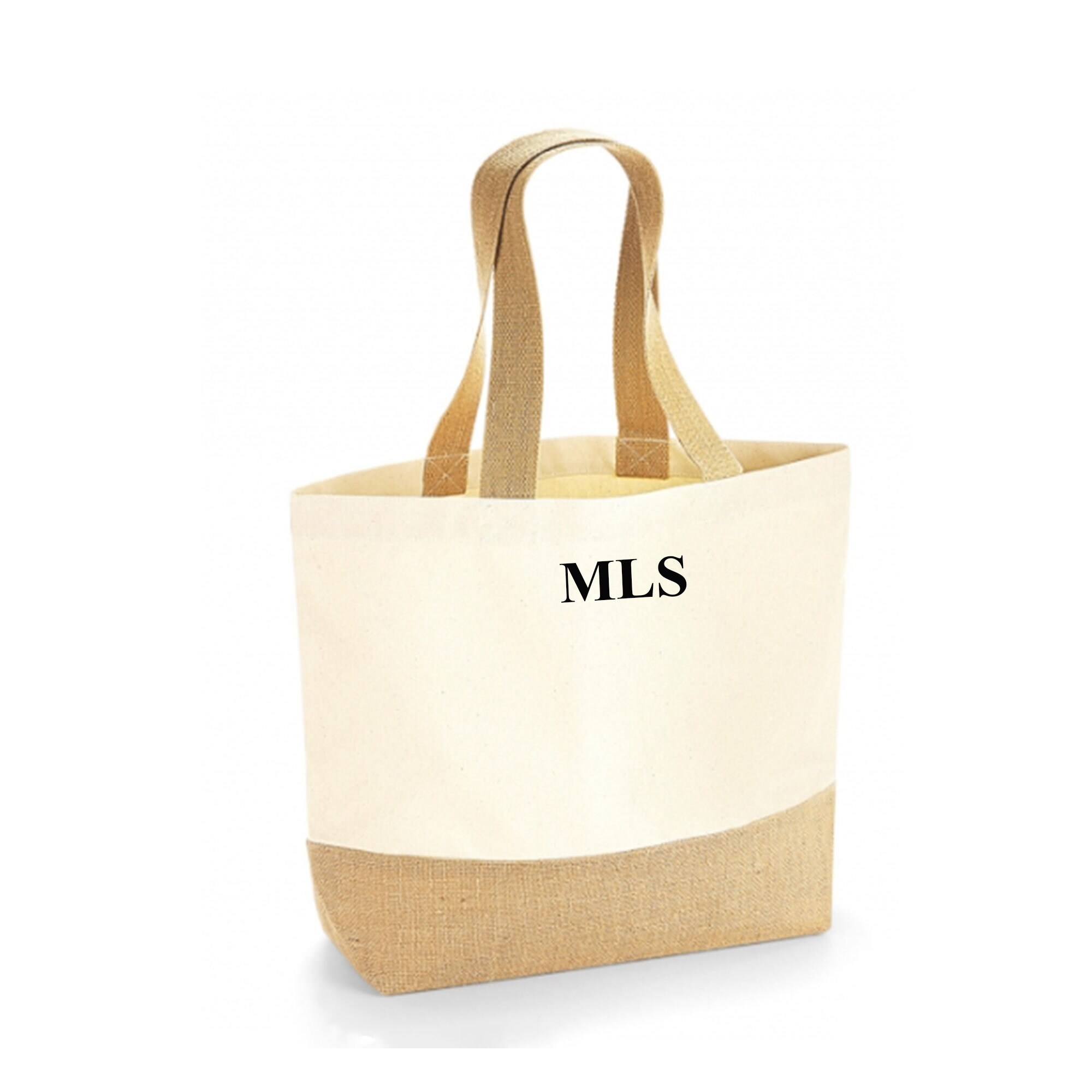 Anfangsmonogramm Große Strandtasche, personalisierte Bachelorette Strand Jutetasche