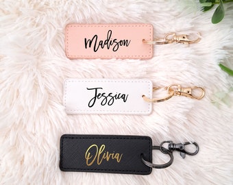 Leather keychain, Personalized Welcome Wedding Keychain Gift for Bridesmaids, Wedding gift