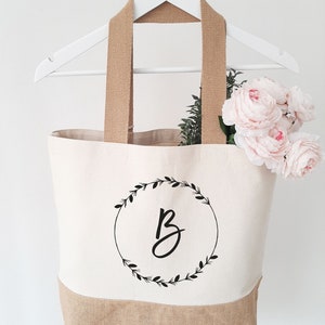 Personalized Bridesmaid Canvas Jute Bag With - Etsy